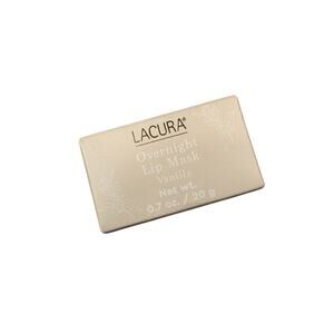Lacura Overnight Lip Mask Vanilla 0.7 Oz 20g Hydrating Repair Coconut Oil Clear